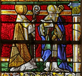 Ventana que representa a San Dionisio y San Leger